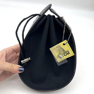 Don't Tread On Me Black Suede Leather Ammo Pouch Shotgun Shells Etc 6.5" x 7.5"